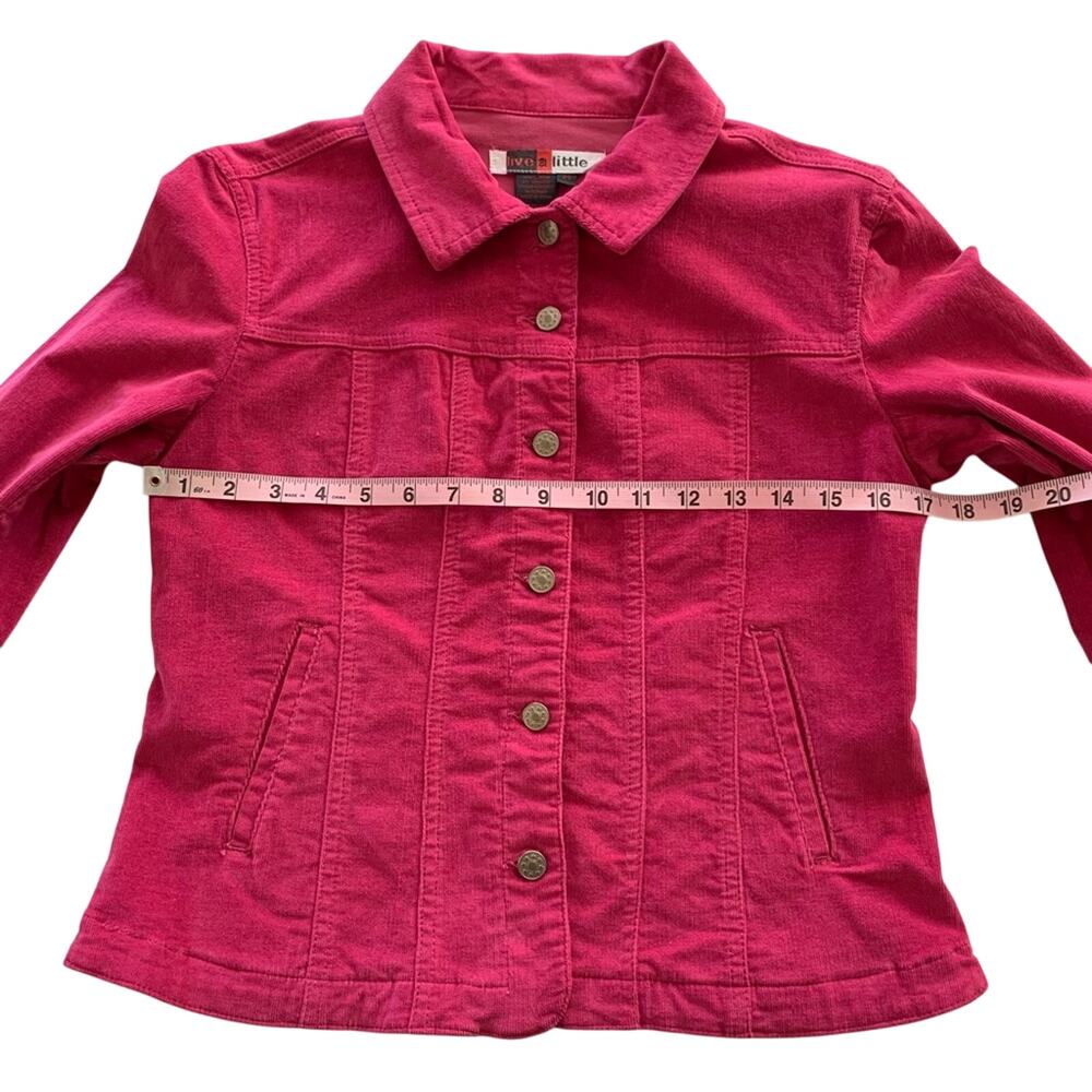 Via Penny Lane Reworked Apparel | The Rolling Stones Pink Corduroy Jacket Small - Picture 5 of 7